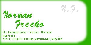 norman frecko business card
